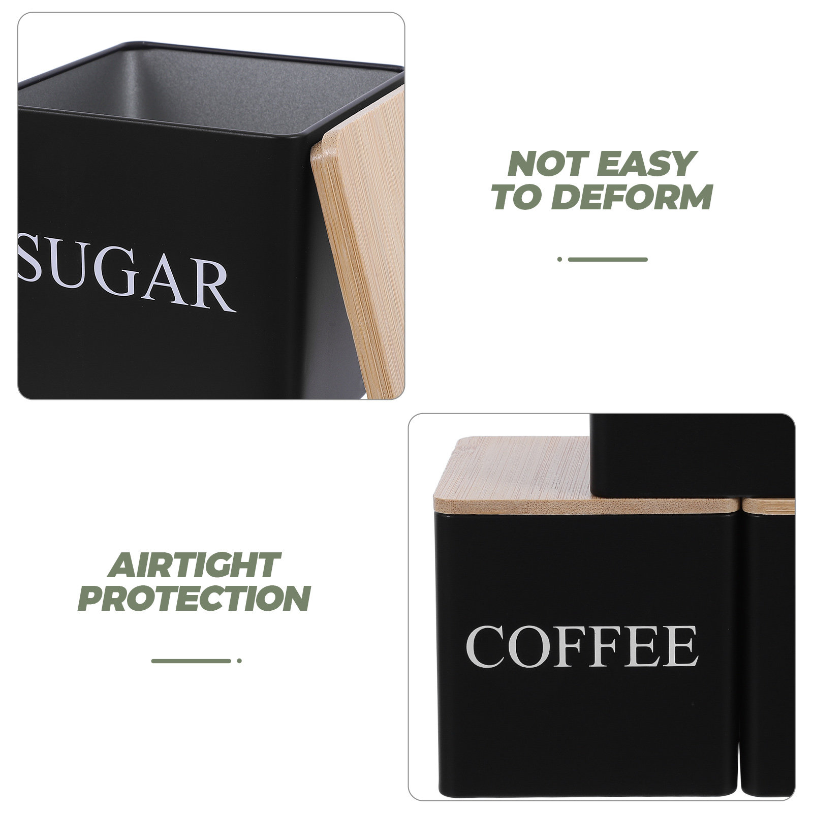 3Pcs Metal Tea Coffee Sugar Ca - Coffee Tea Set 评论和价格