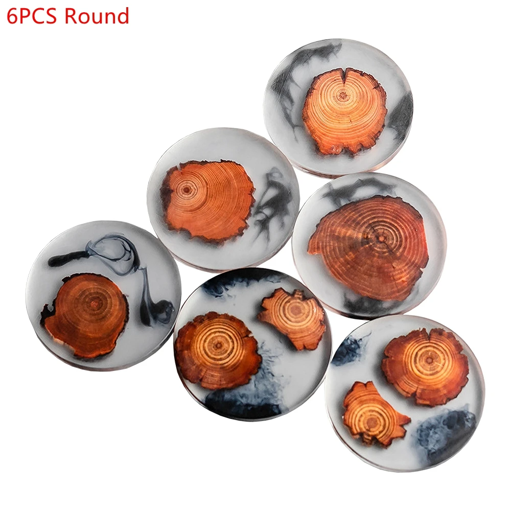 6PCS/Set Resin Pine Coasters H - Coffee Tea Stand 评论和价格